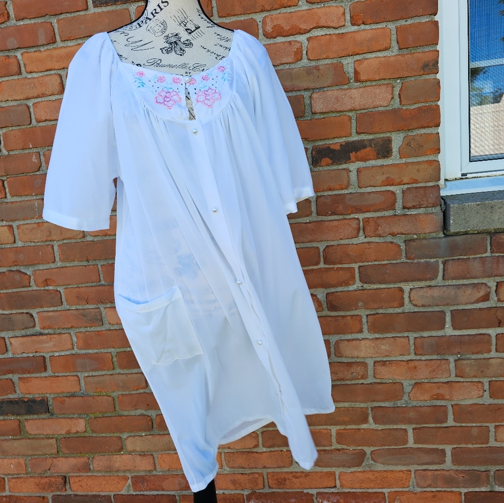 Vintage Kelly Reed Collection Nylon Nightgown - Size 1X - Made in USA